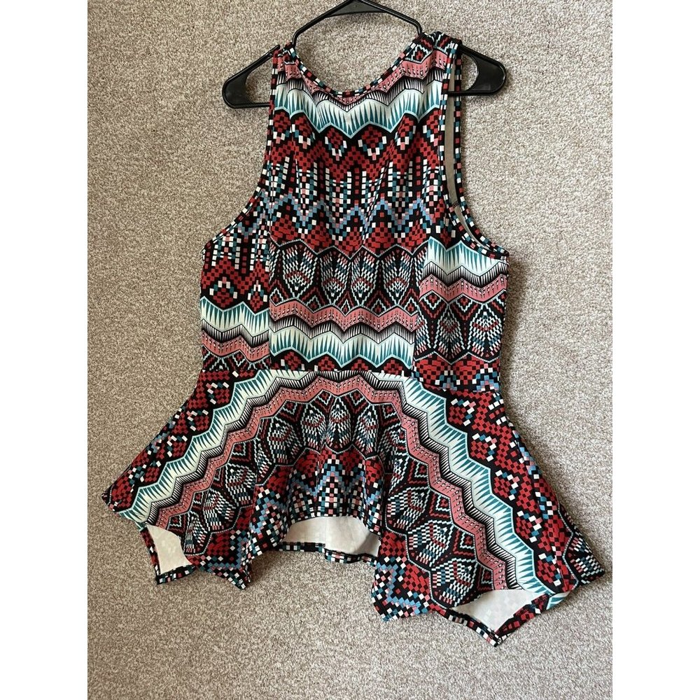 Annabelle USA Boutique Plus Size Geometric Multicolored Top Shirt Size 3XL - Picture 5 of 7